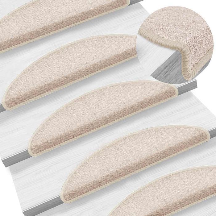 Vidaxl Maty Na Schody 30 Szt. Taupe 56X17X3 Cm