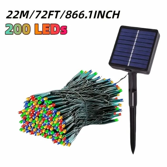 Luzes de Natal com Painel Solar