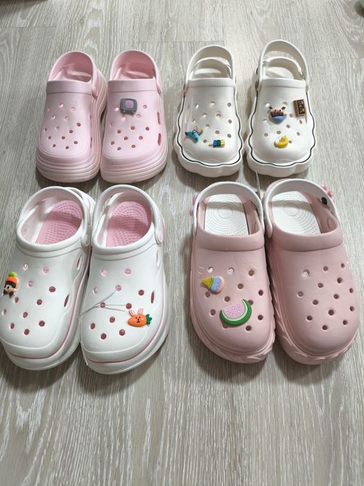 Крокси з джибітсами тапки резинові шльопанці шлепки тапочки 37 сабо