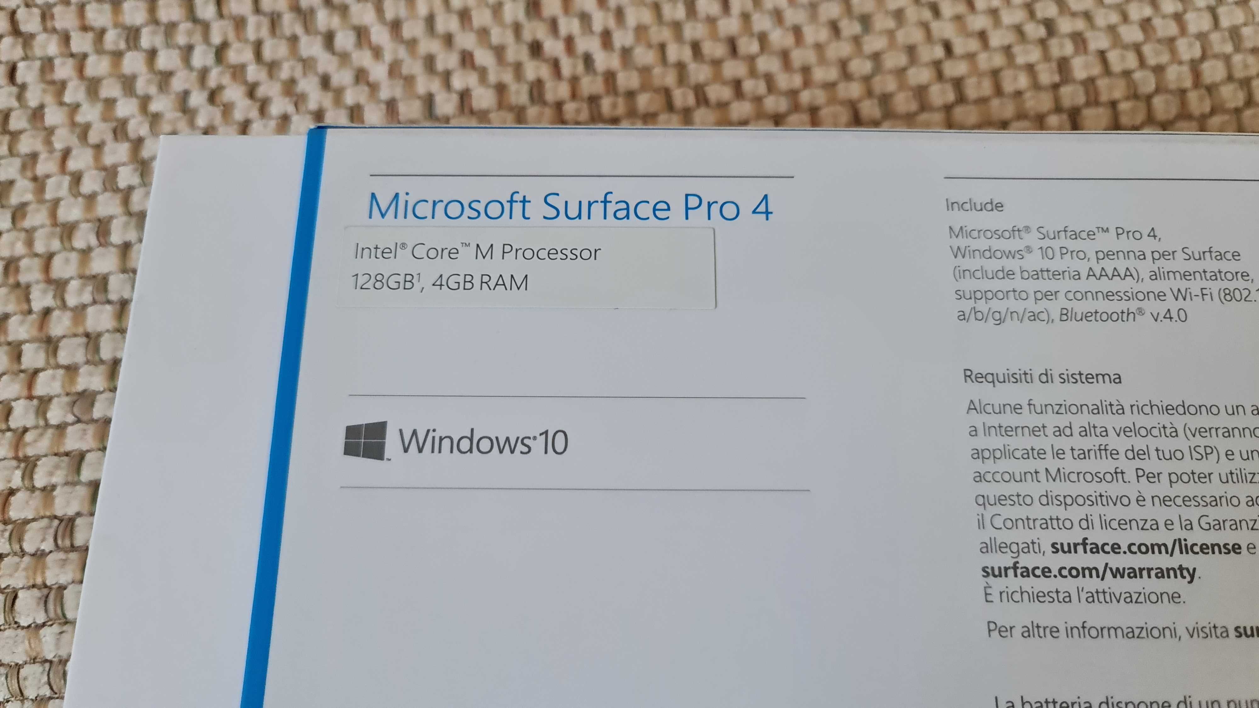 Microsoft Surface 4 Pro m3-6Y30 4GB 128SSD WIN10