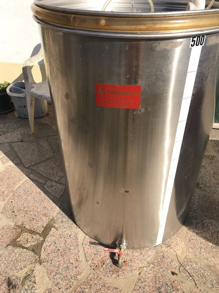 Cuba inox 500 l para vinho