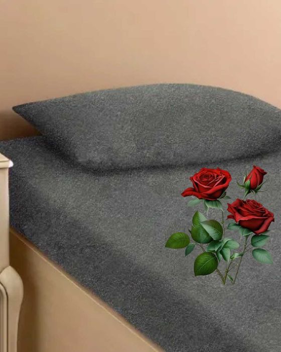 Простирадло махрове двоспальне на резинці з наволочками 50х70 см.