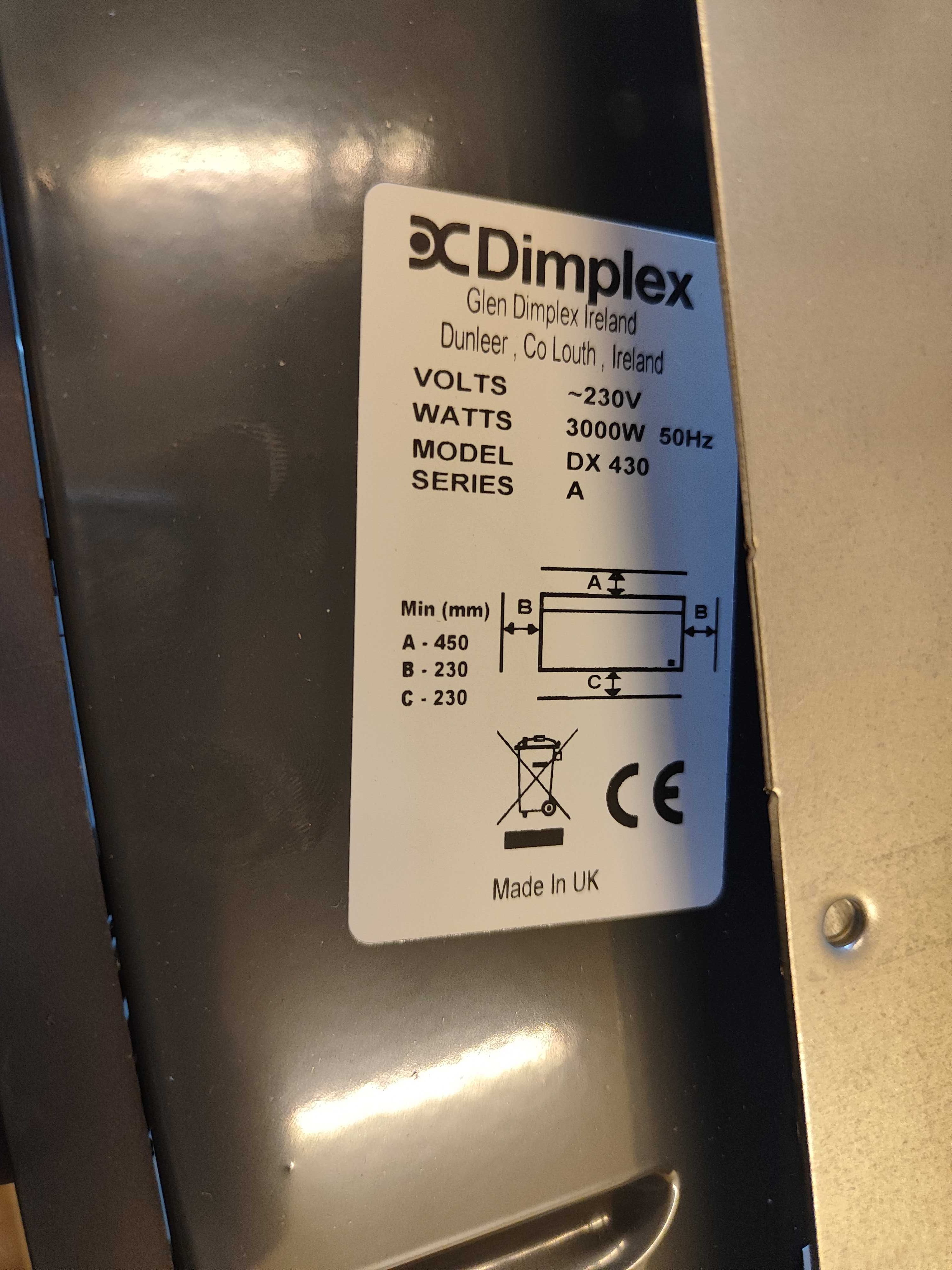 Elektryczny grzejnik konwektorowy Dimplex DX 430 ścienny NOWY