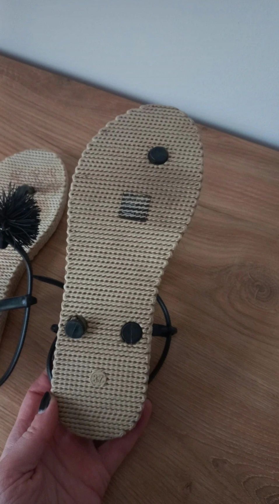 Sandałki damskie japonki rozmiar 37 buty na lato