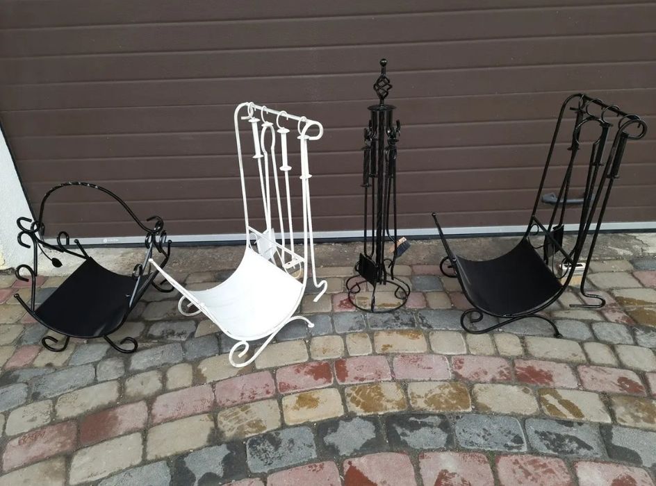 Каминный набор/ Дровниця, Набір для чистки камінів, печей, булерьянов