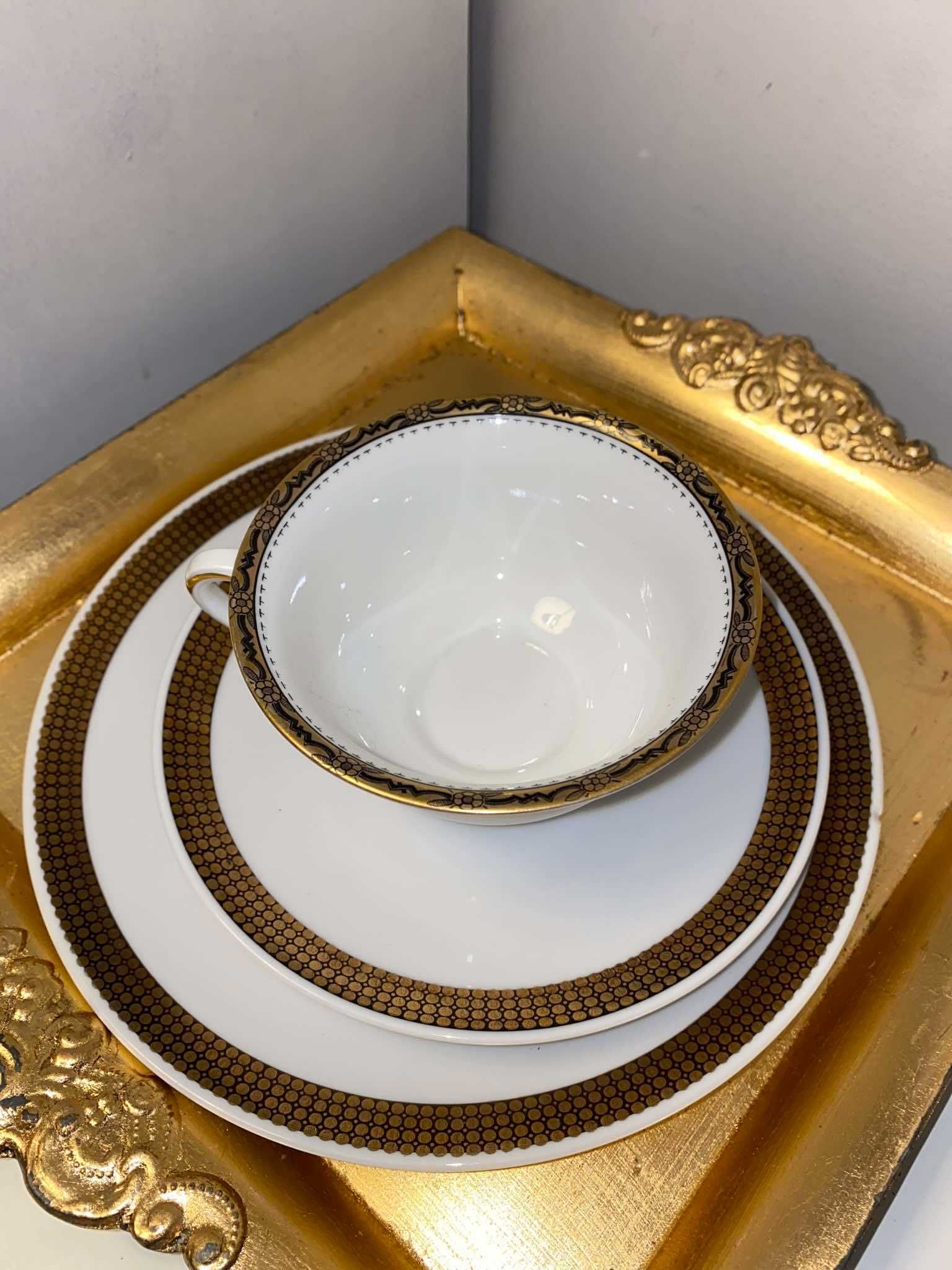 trio śniadaniowe porcelana bavaria selb regina heinrich&co h&c