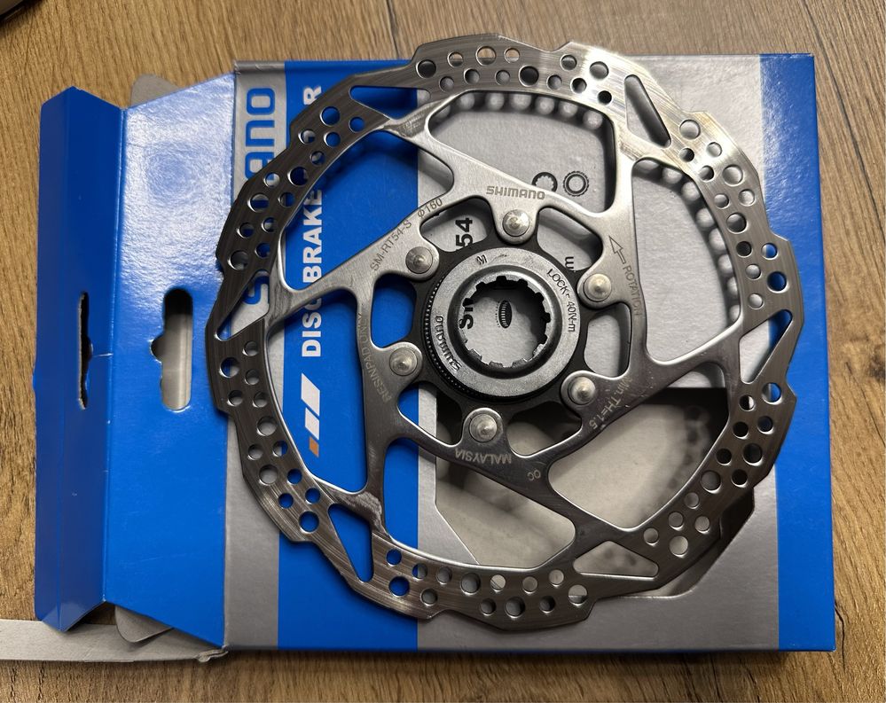 Komplet tarcz hamulcowych Shimano sm-rt54s 160mm i sm-rt30 180mm