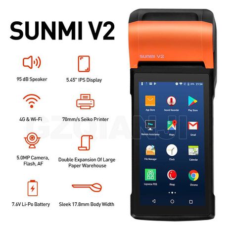 PDA SUNMI V2 facturação móvel