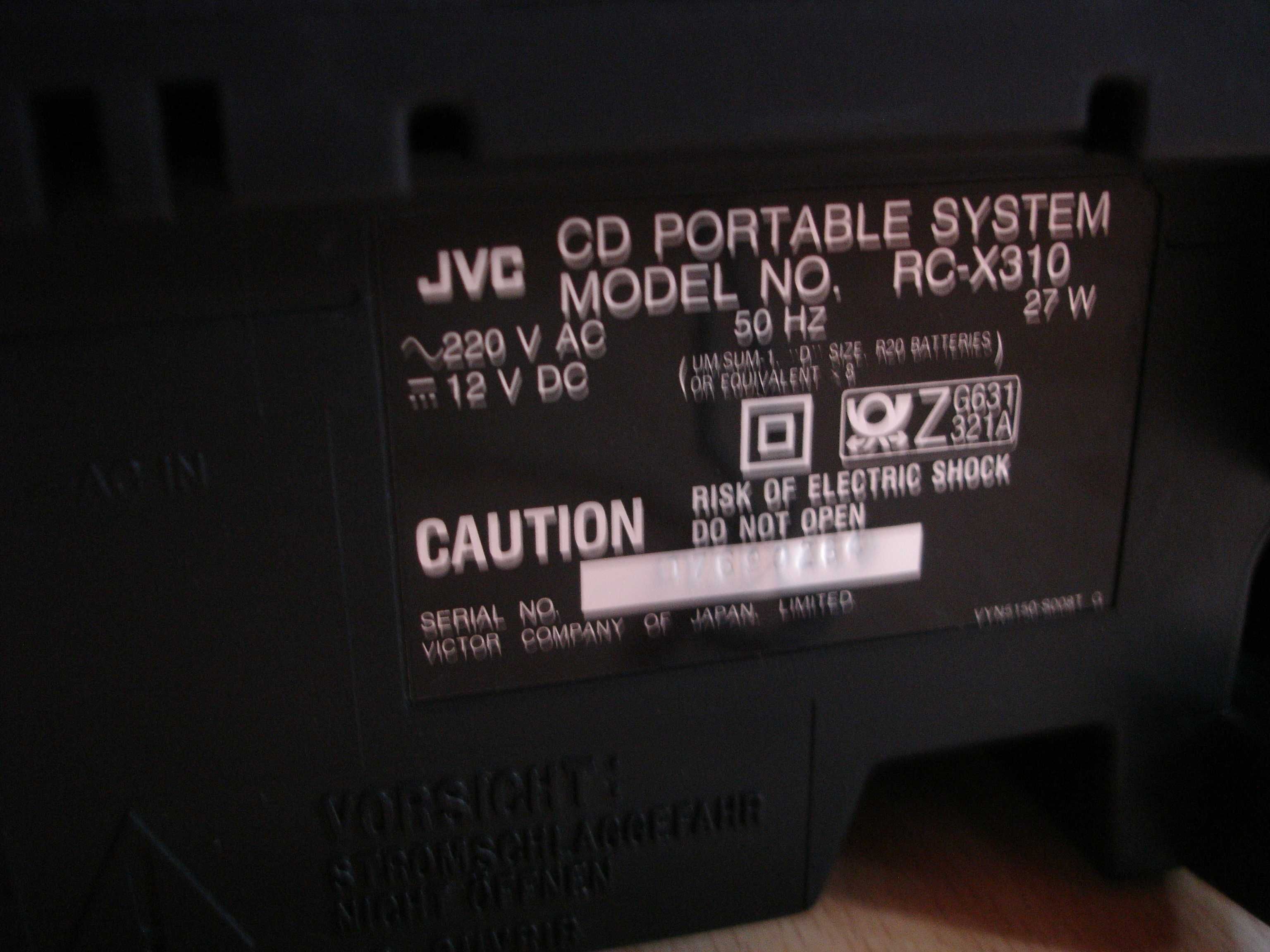 Radiomagnetofon JVC RC-X310