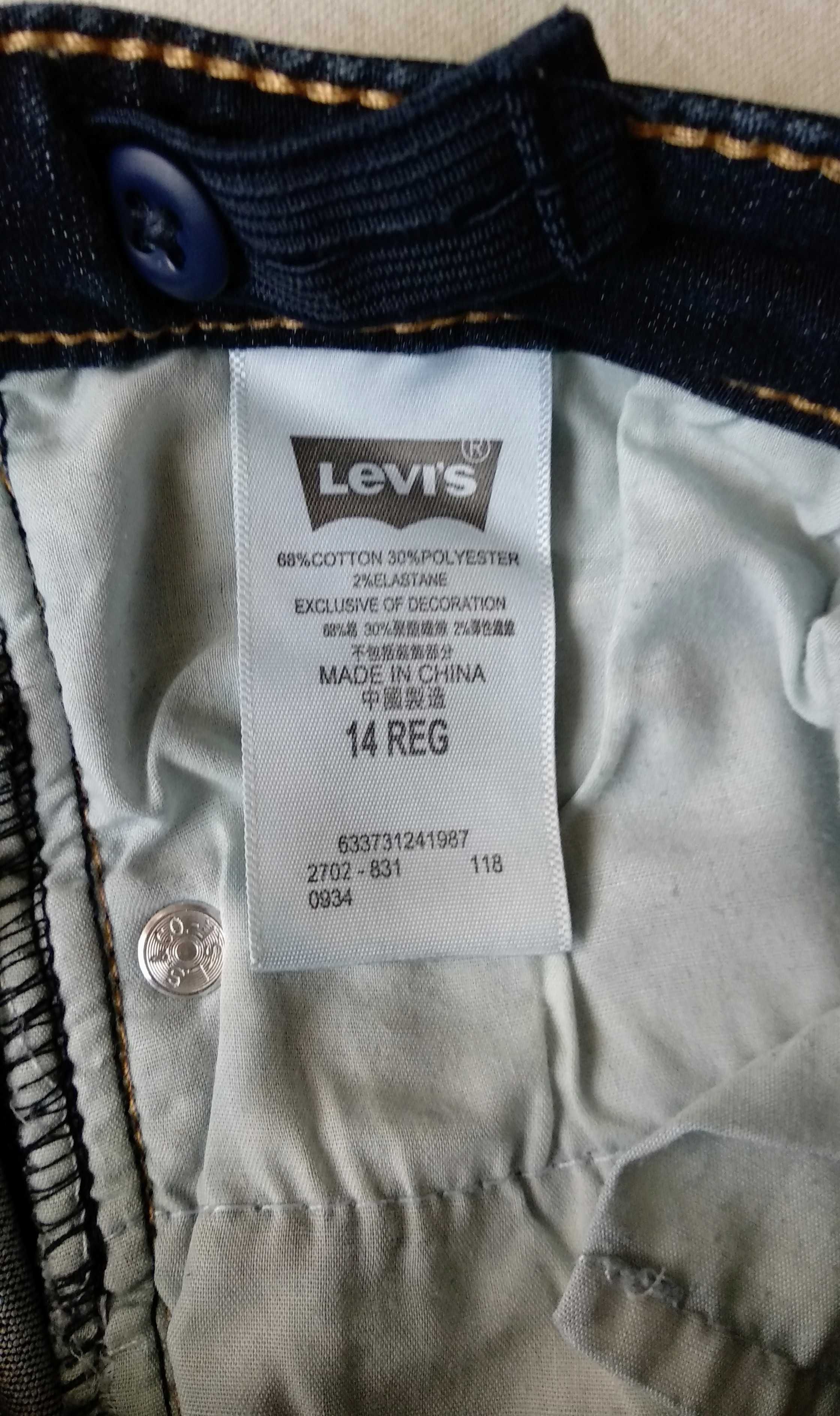 Spodnie oryginalne jeans * LEVI'S super skinny 710 z USA 14 * idealne