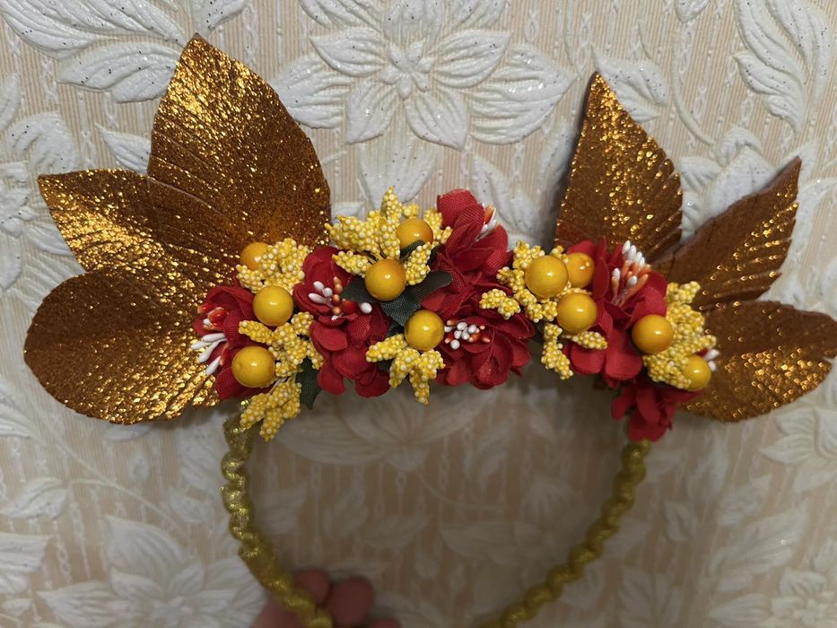 Обруч осени на утренник,ручная работа