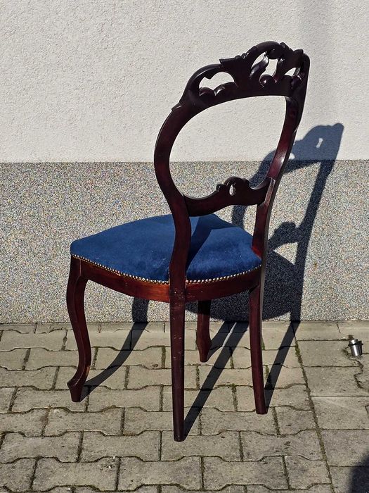 Komplet czterech krzeseł Ludwik Filip stylowe krzesła antyki stare