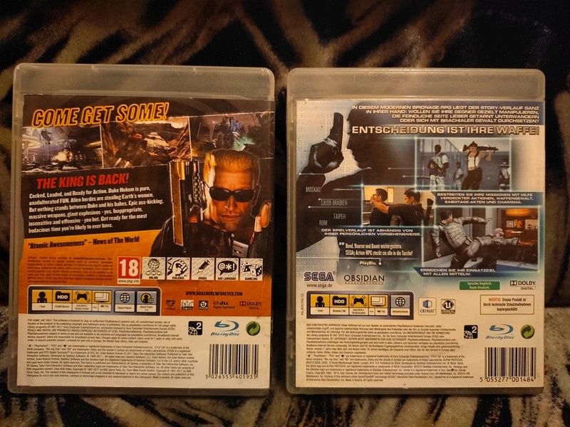 Alpha Protocol, Duke Nukem Forever PS3 Playstation3