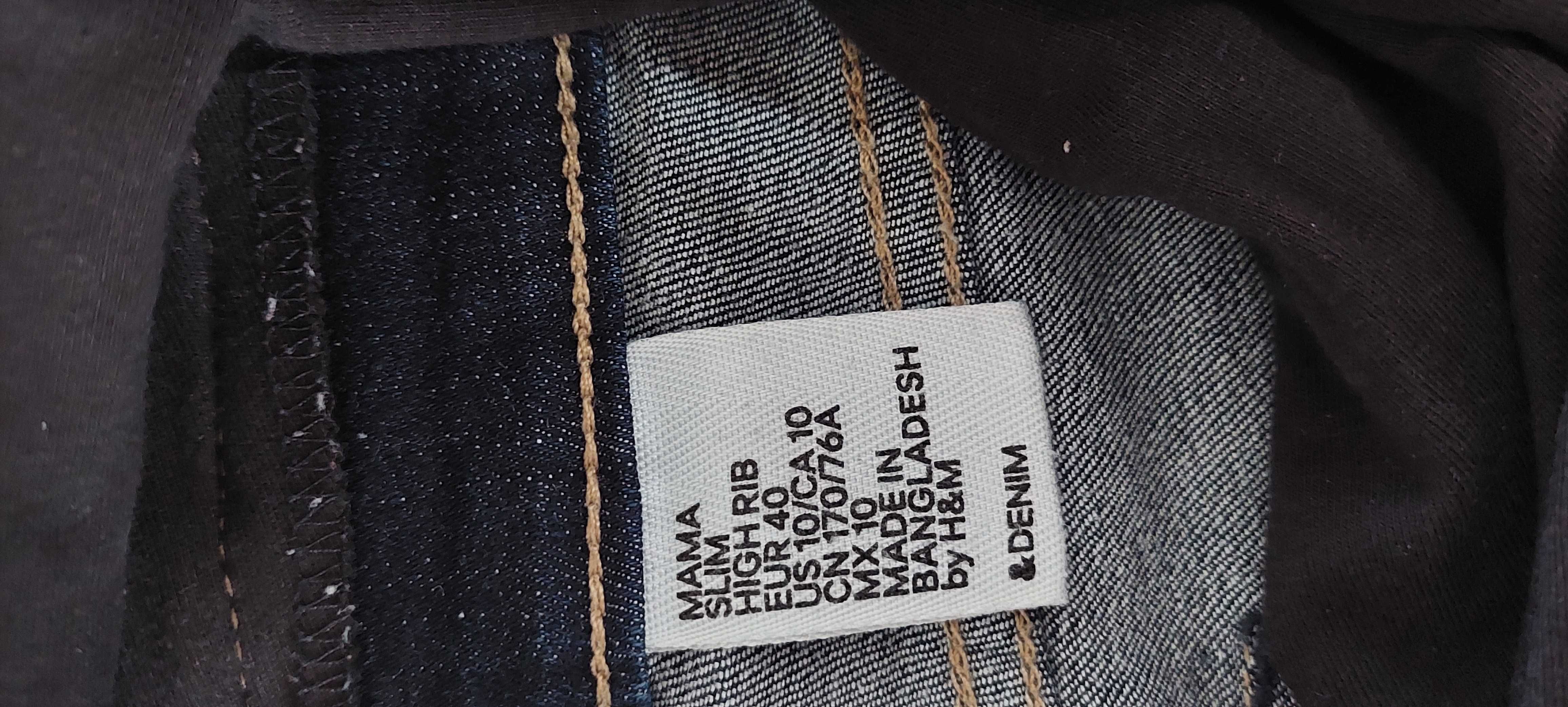 Spodnie jeansy ciążowe h&m rozmiar 40