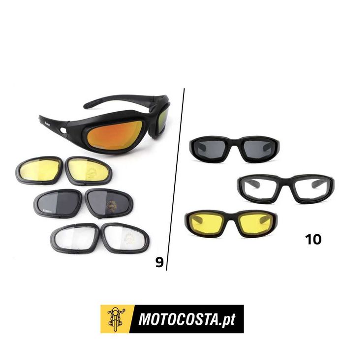 Óculos Moto - Polarizados, Tácticos e Cafe Racer - MOTOCOSTA