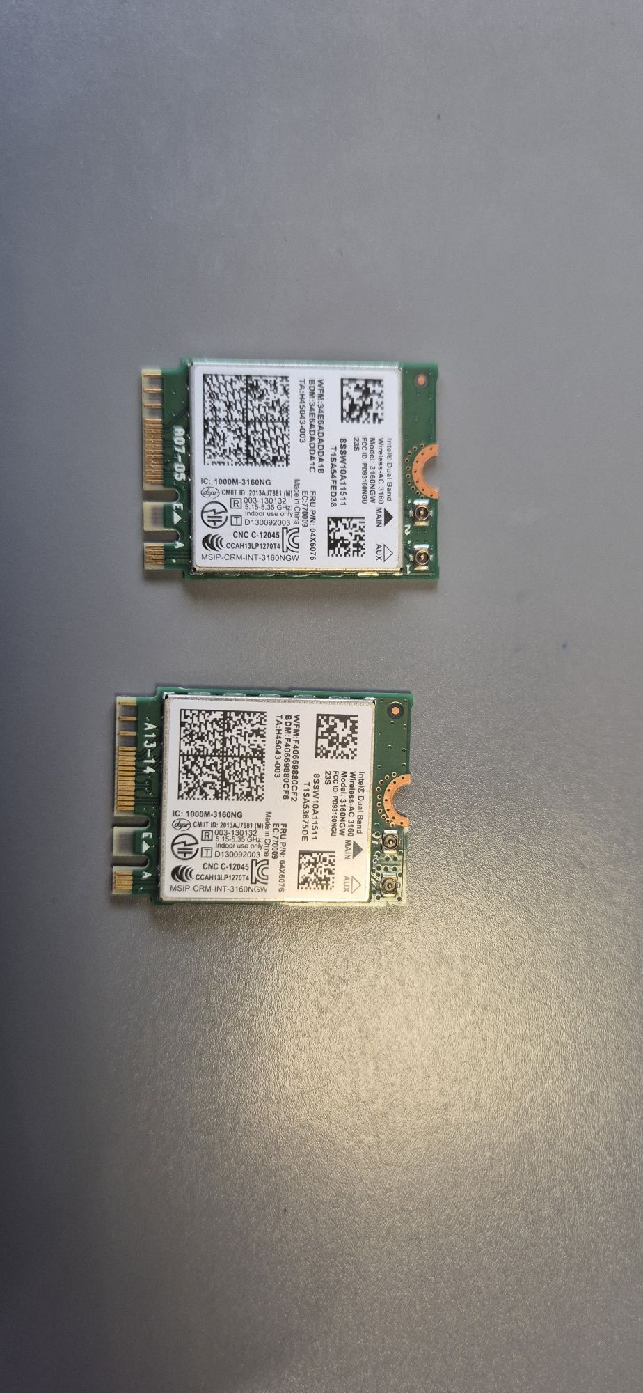 Karta sieciowa WiFi Intel Ac3160 model 3160ngw
