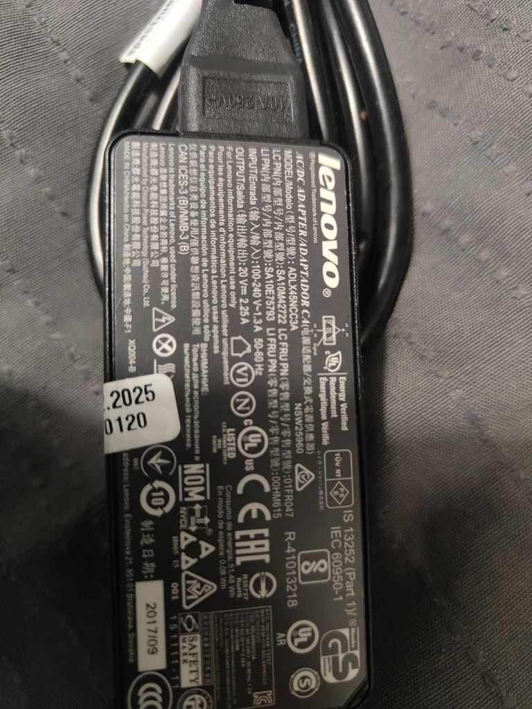 Zasilacz do laptopa Lenovo IBM AC-ADAPTER 45W 20V 2,25A ładowarka