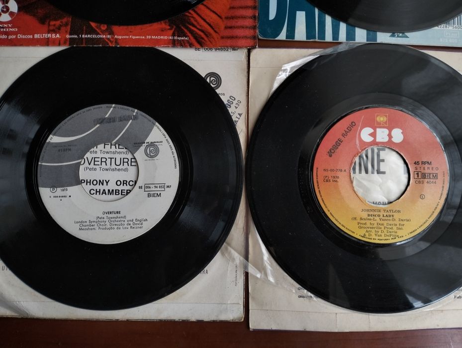 Lote de 6 discos de vinil single