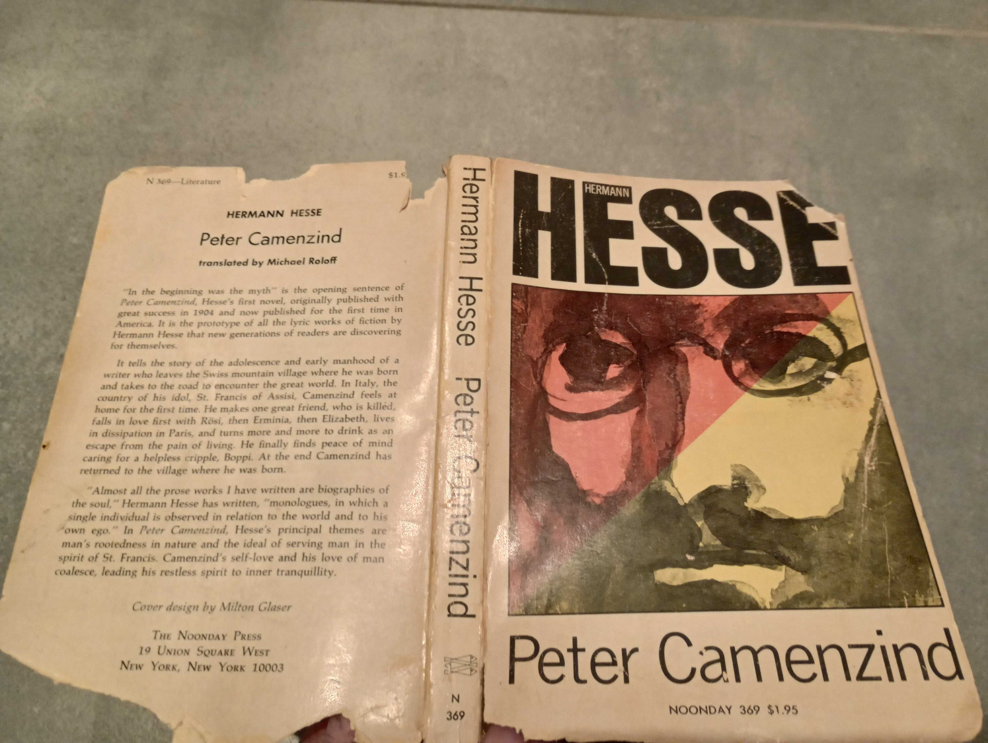 PETER CAMENZIND Hermann Hesse w Języku Angielskim Wyd. 1969 USA