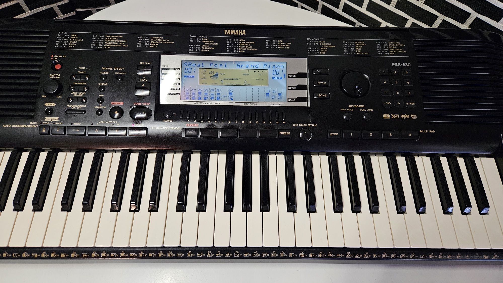 Yamaha PSR 630  organy klawisze keyboard