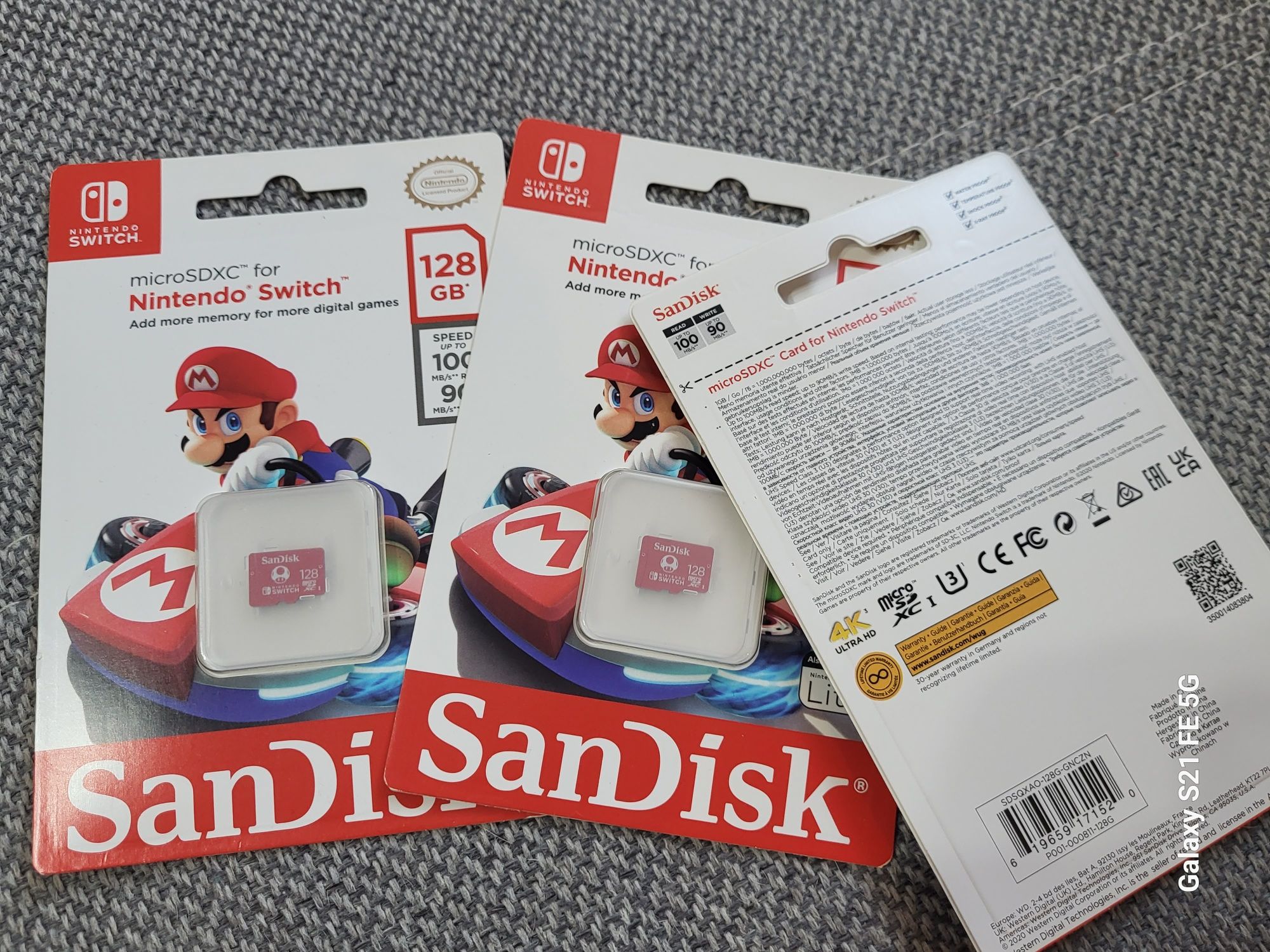 Nowa Karta microSD SanDisk 128 GB Nintendo Switch Mario Bros