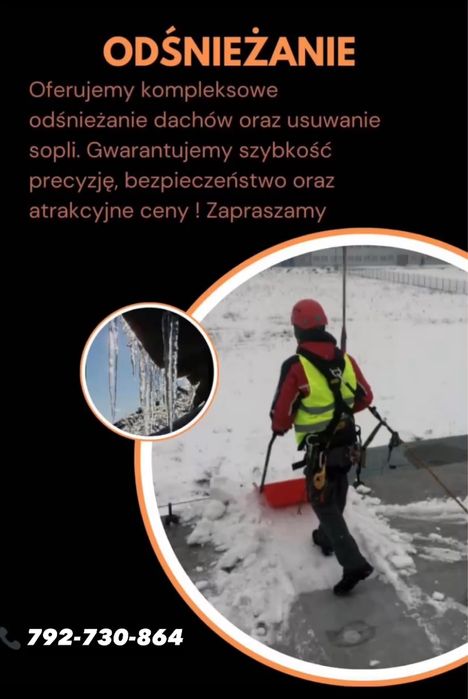 ODŚNIEŻANIE dachów/ parkingów (skuwanie sopli) Atrakcyjne Ceny
