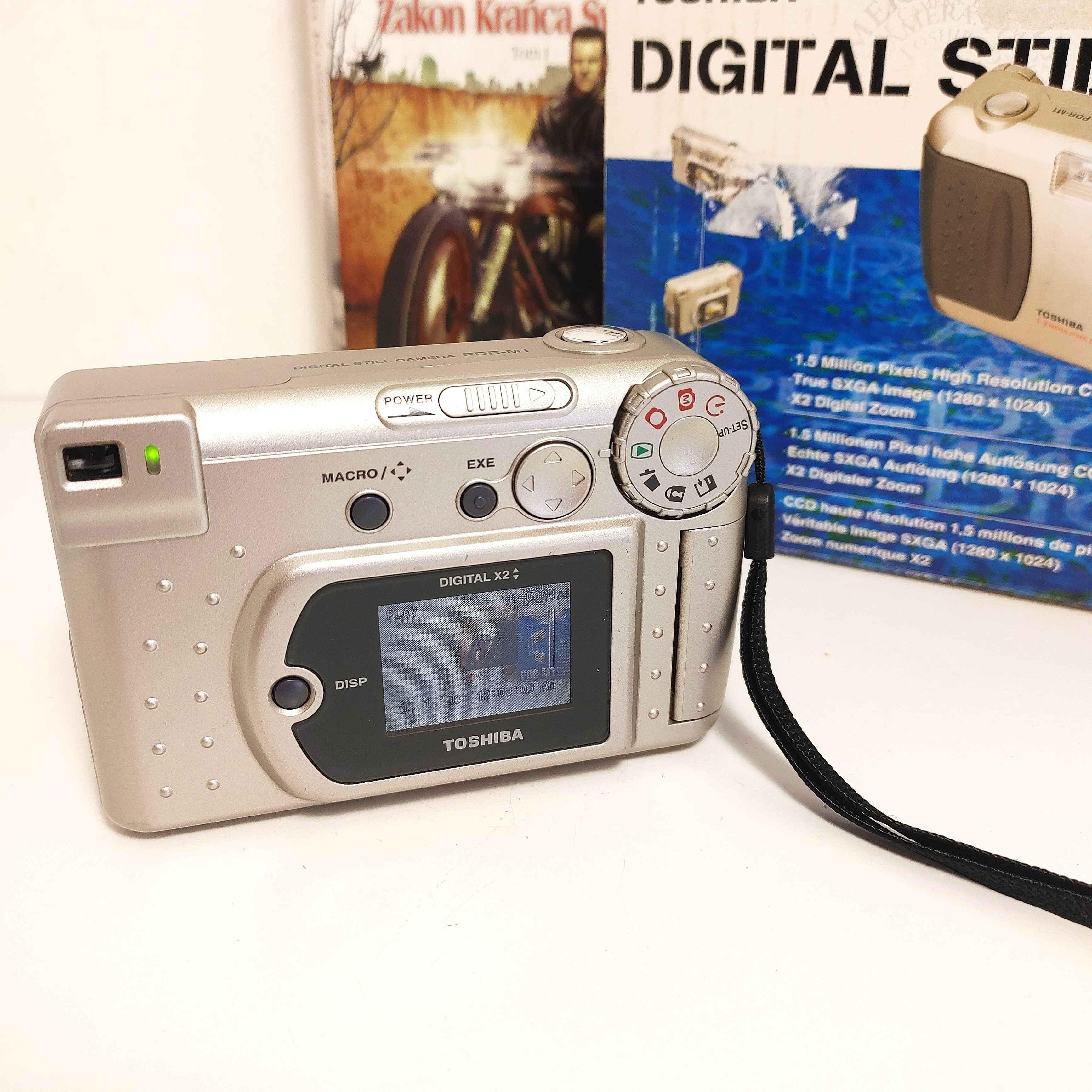 Cyfrowy aparat RETRO Toshiba PDR-M1 matryca 1,5 MPix z pudełkiem