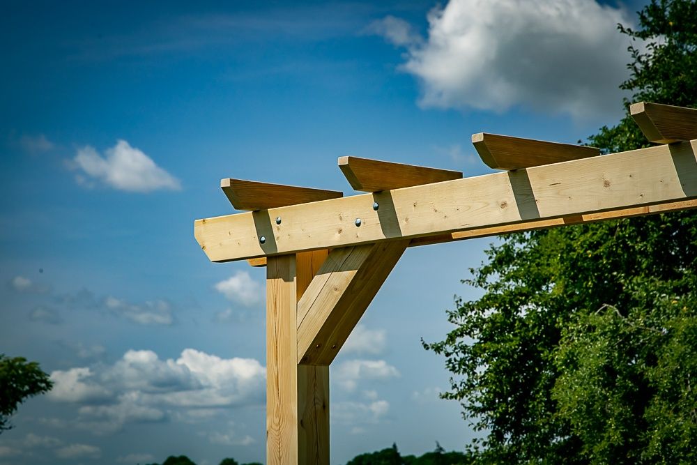 Konstrukcja, stelaż, pergola na hamak