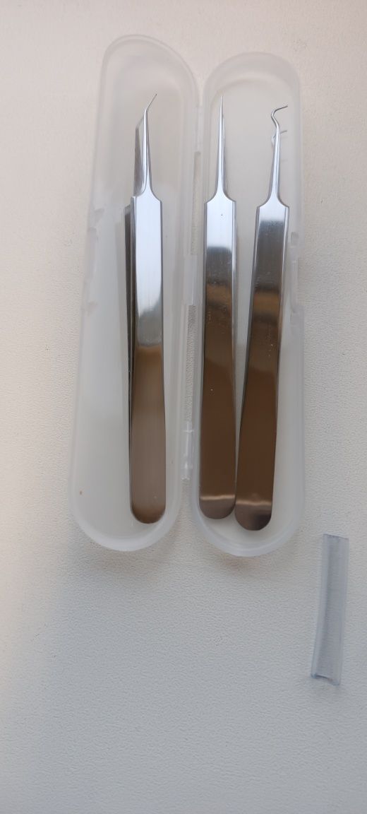 Nowe 2 x 3 szt zestawy penset do rzęs