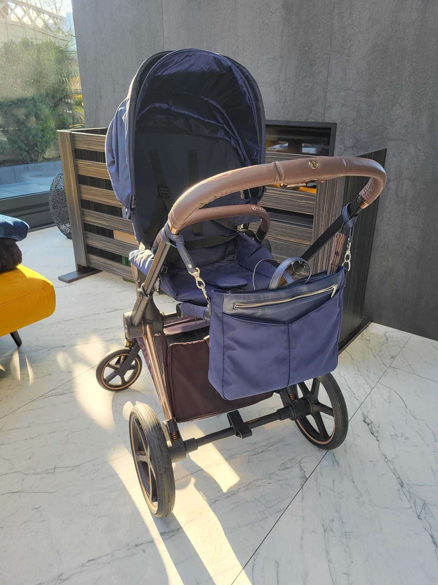 Cybex Priam 4w1 ROSE GOLD/Indigo Blue