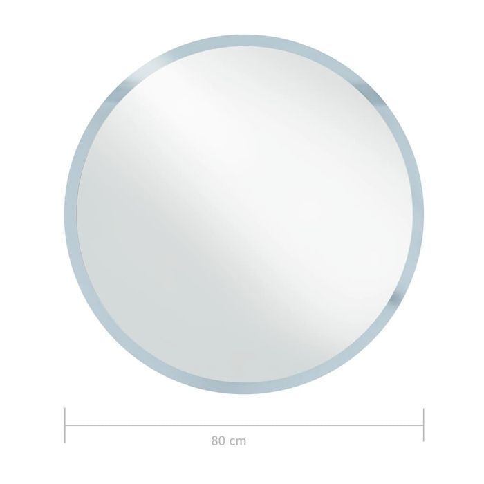 Lustro Łazienkowe LED 80 cm Srebrne - Styl i Funkcjonalność