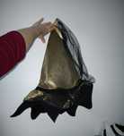 Chapéu bicudo dourado/preto de bruxa Halloween