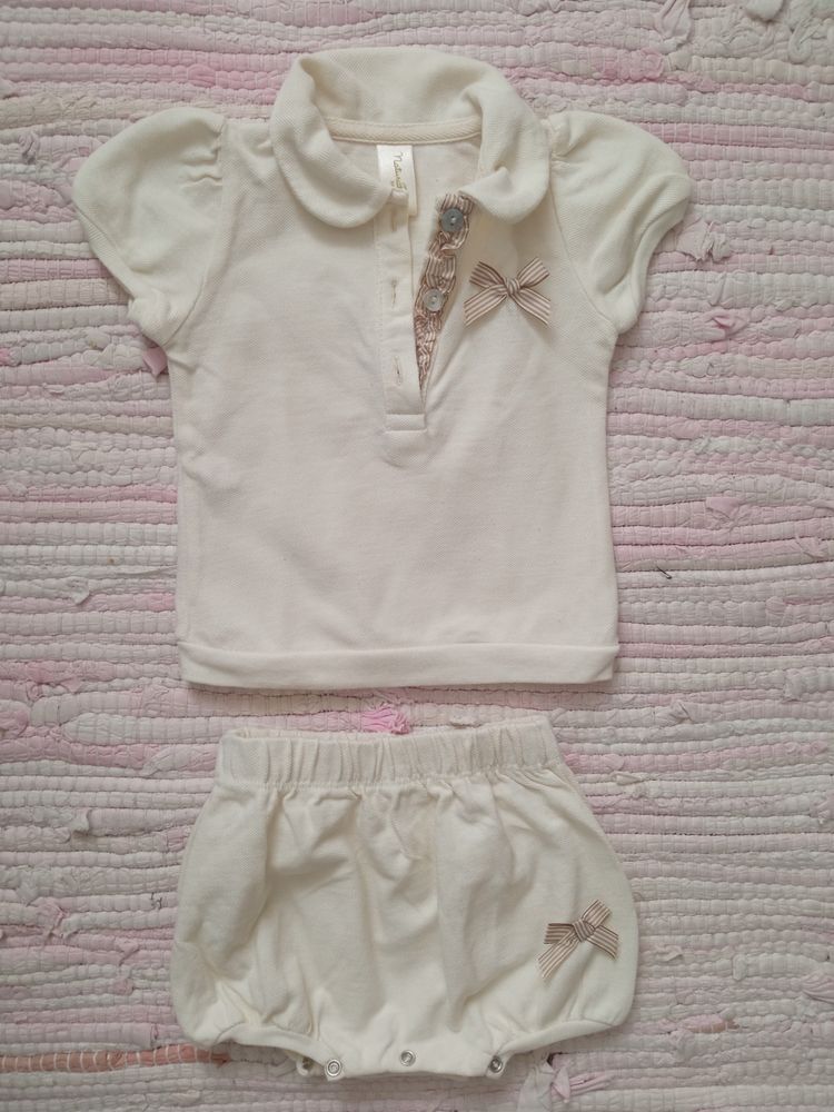 Conjunto t-shirt e tapa fraldas natura pura