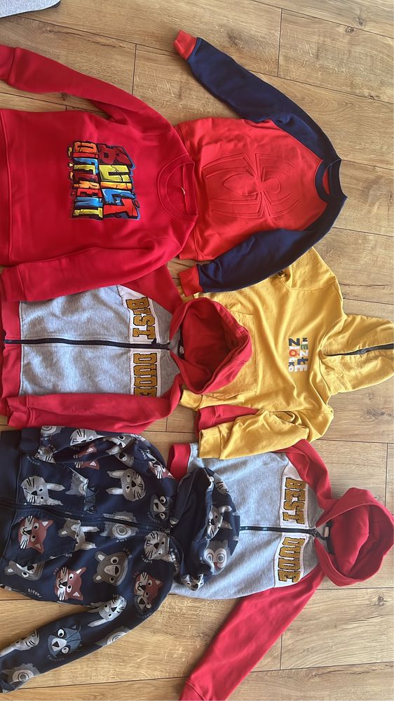 6 bluz chlopiecych 128 z kapturem smyk bluza 5.10.15