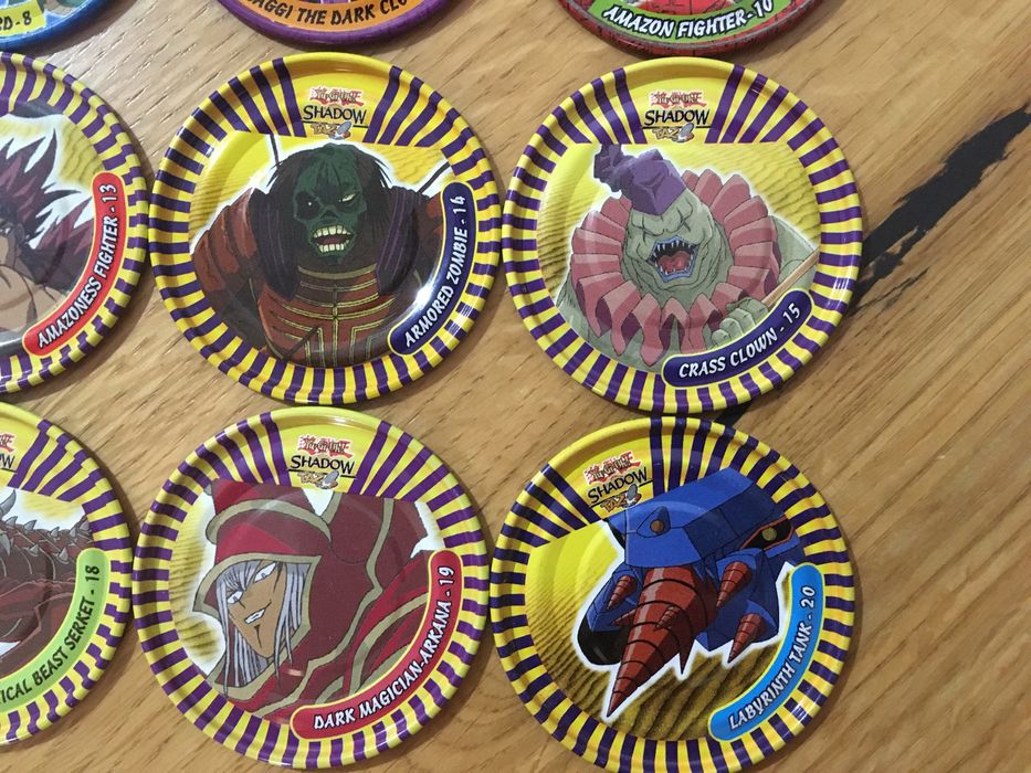 Yu gi oh metal tazo big duze cheetos lays star foods mr snaki tazosy