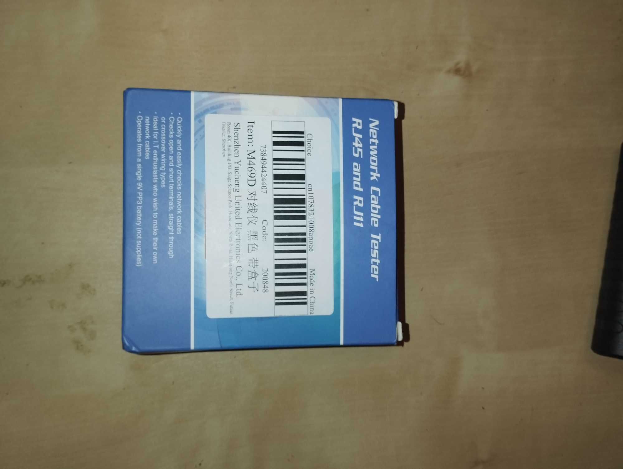 Testador De Cabo De Rede RJ45 e RJ11