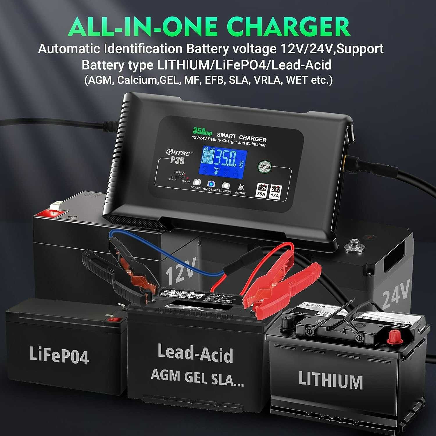 Автоматическое зарядное устройство HTRC P35 12V35A /24V18A