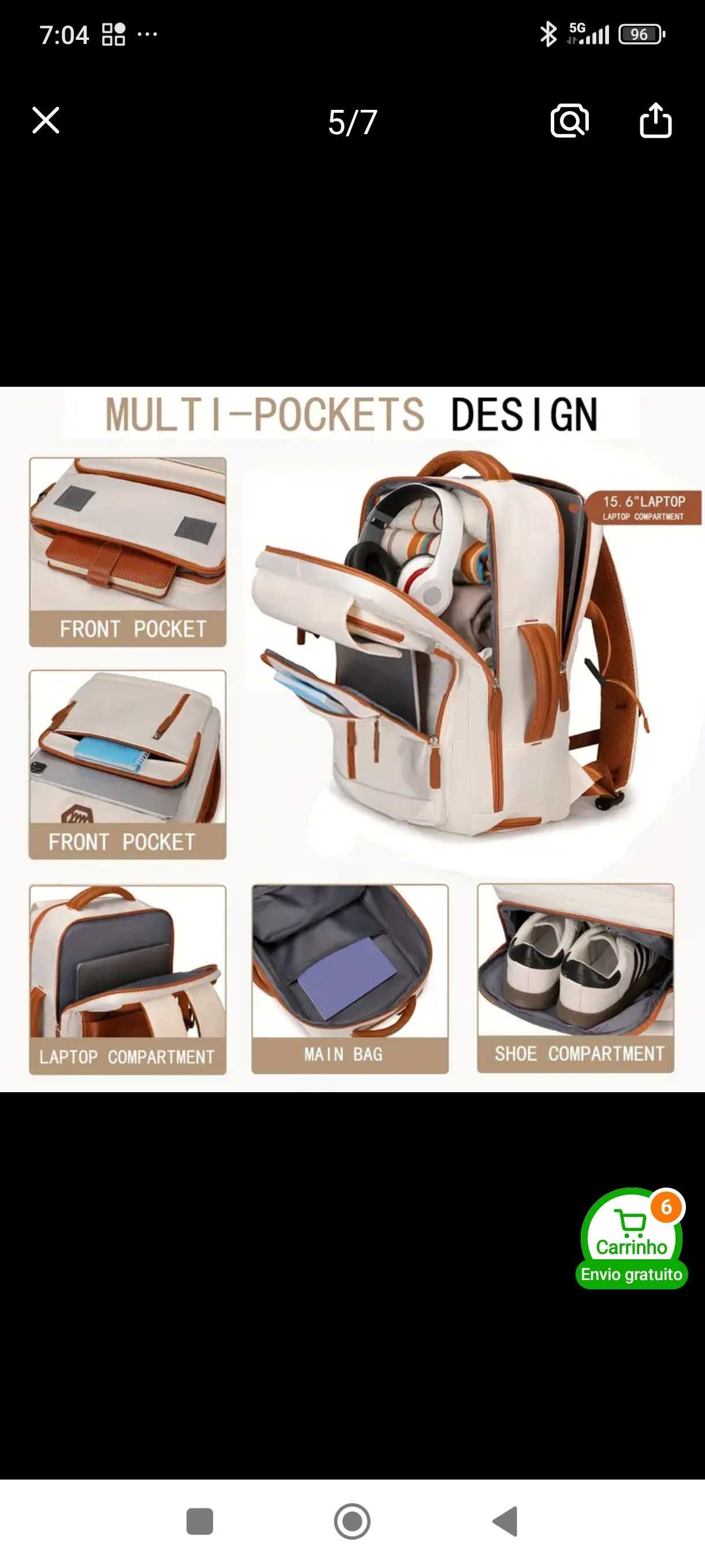 Mochila viagem muito prática