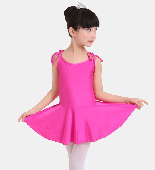 Платье для танцев с пришитой юбкой 94,98,104,110,116 розовое голубое