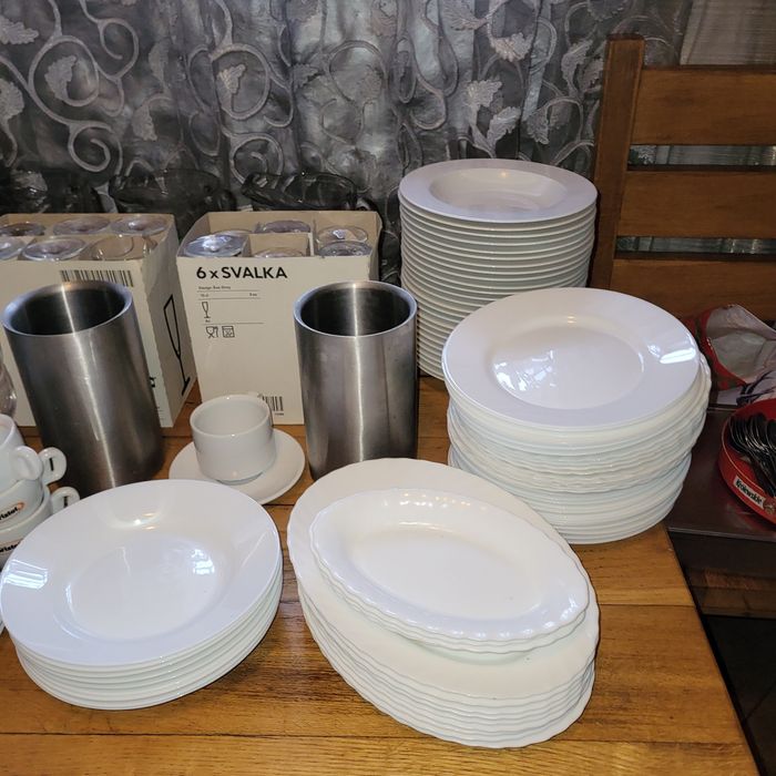 Talerze głębokie płaskie deserowe