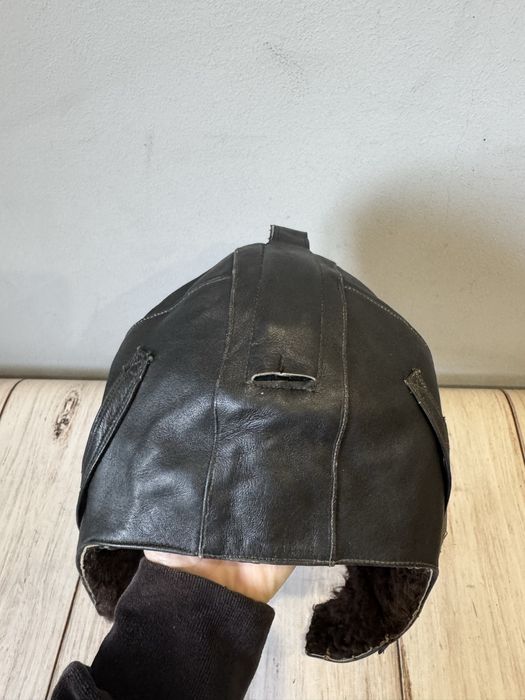 Кожаный зимний шлемофон