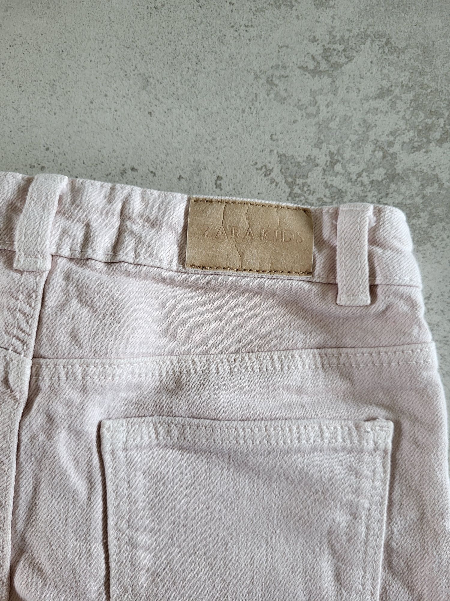 Spodenki szorty Zara 122 jeansowe jeans różowe krótkie dżinsowe