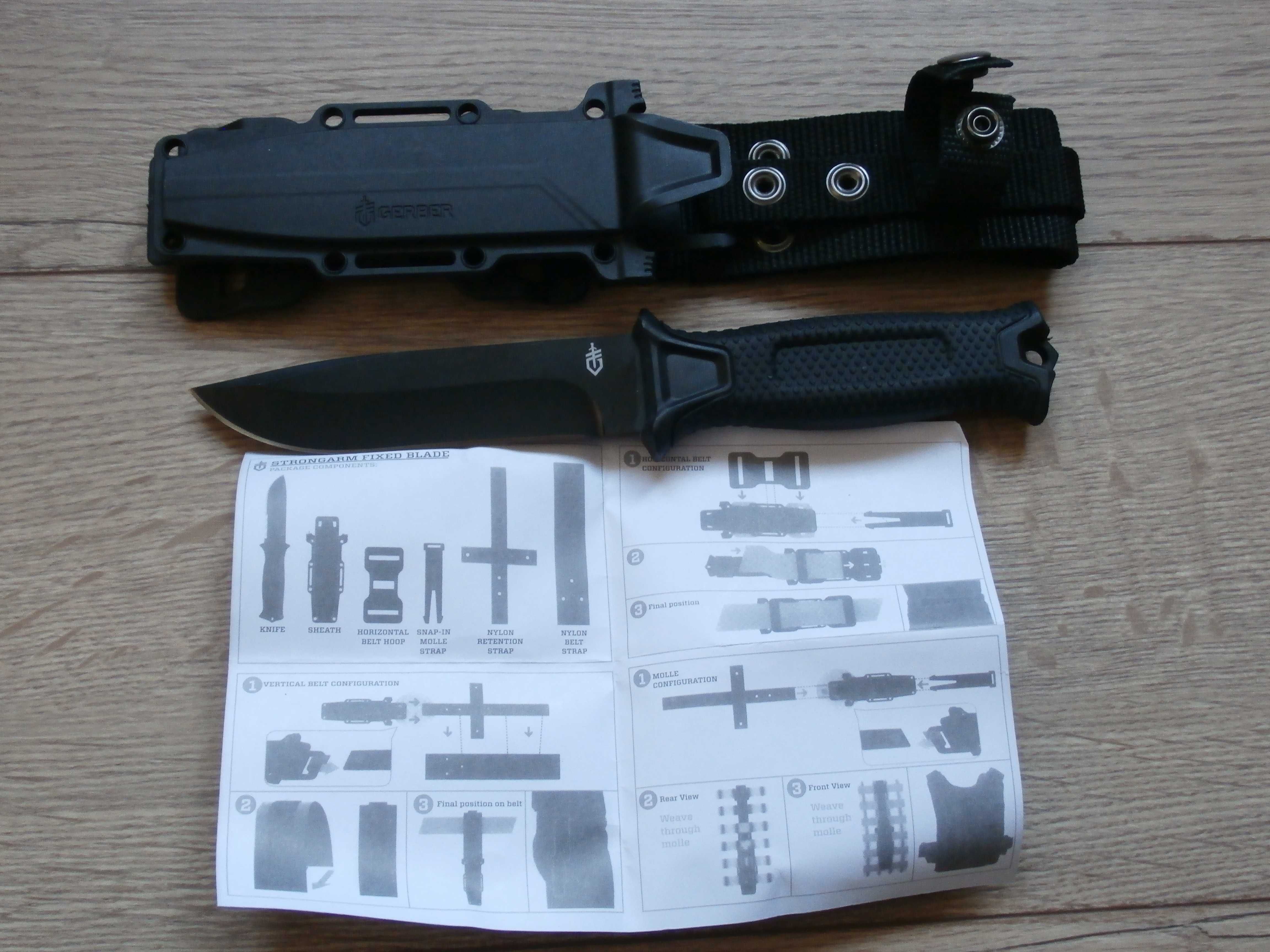 Тактичний мисливський ніж Gerber Strongarm Fixed Black 24.8см+ножни