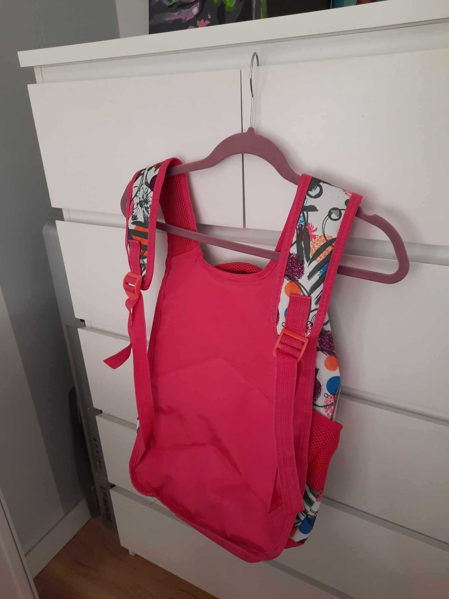 Plecak różowy dla dziecka dla dziewczynki szkolny do szkoły kolorowy