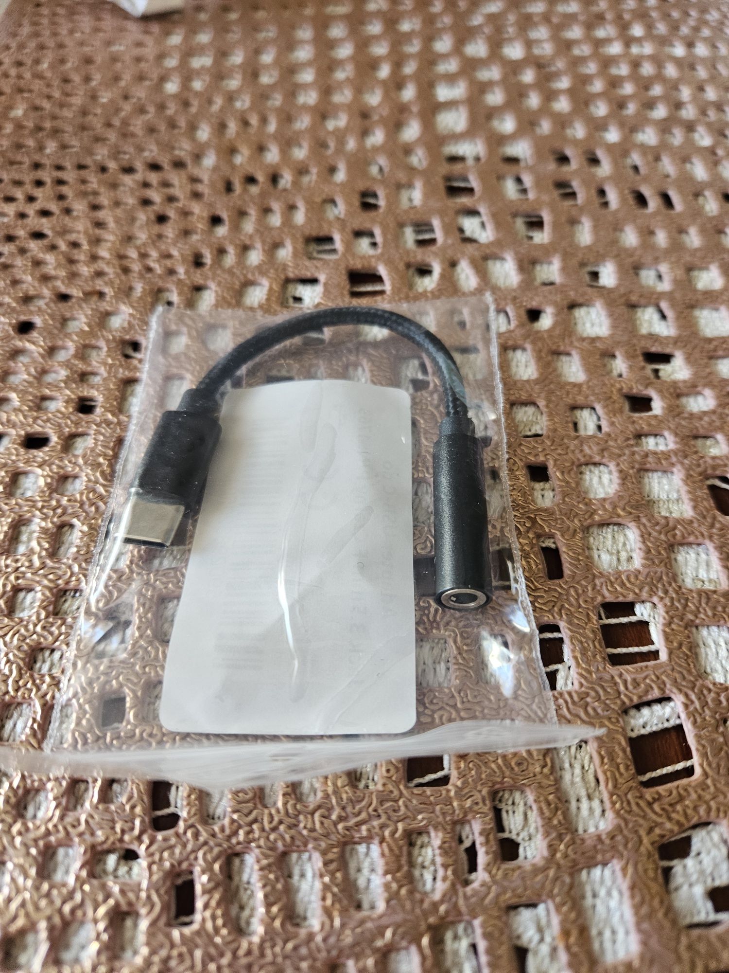 Adapter USB-C do Jack 3,5mm czarny.