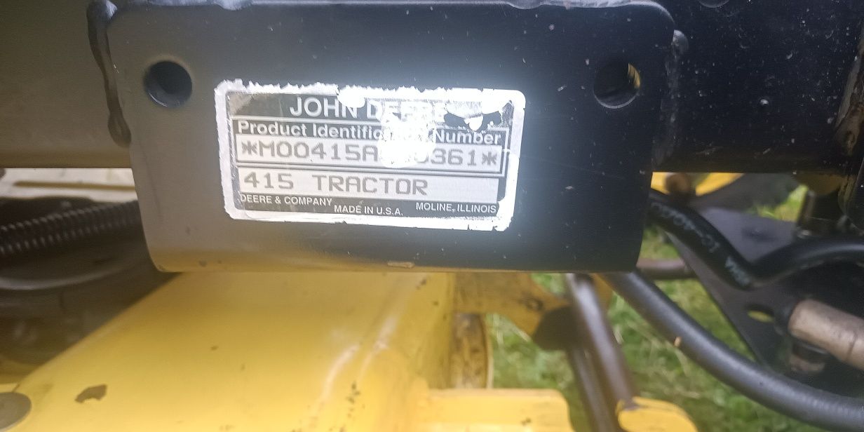 Sprzedam kosiarka traktorek John Deere 415 diesel