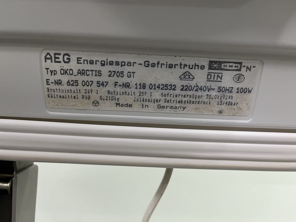 Zamrażarka AEG 269L skrzyniowa |12msc |Dobry stan |Dowóz