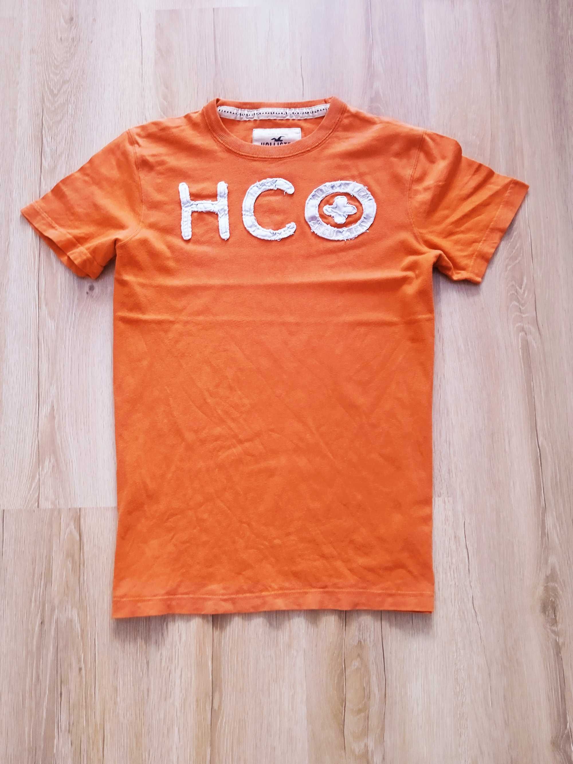 Oryginalna koszulka T-shirt Hollister pomarańczowa super jakość !