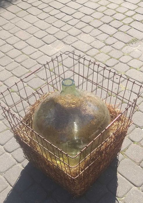 gąsior balon na wino  duży  dymion z koszem