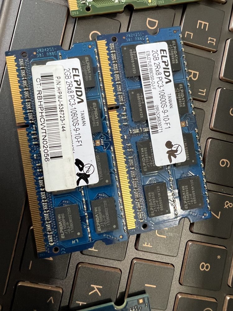 Оперативна пам'ять DDR3 Sodimm 2GB. 1066, 1333, 1600MHz